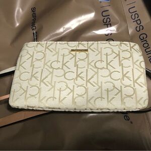 Calvin Klein Cream Monogram belt bag Crossbody